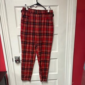 Urban Outfitters Red Plaid Pants